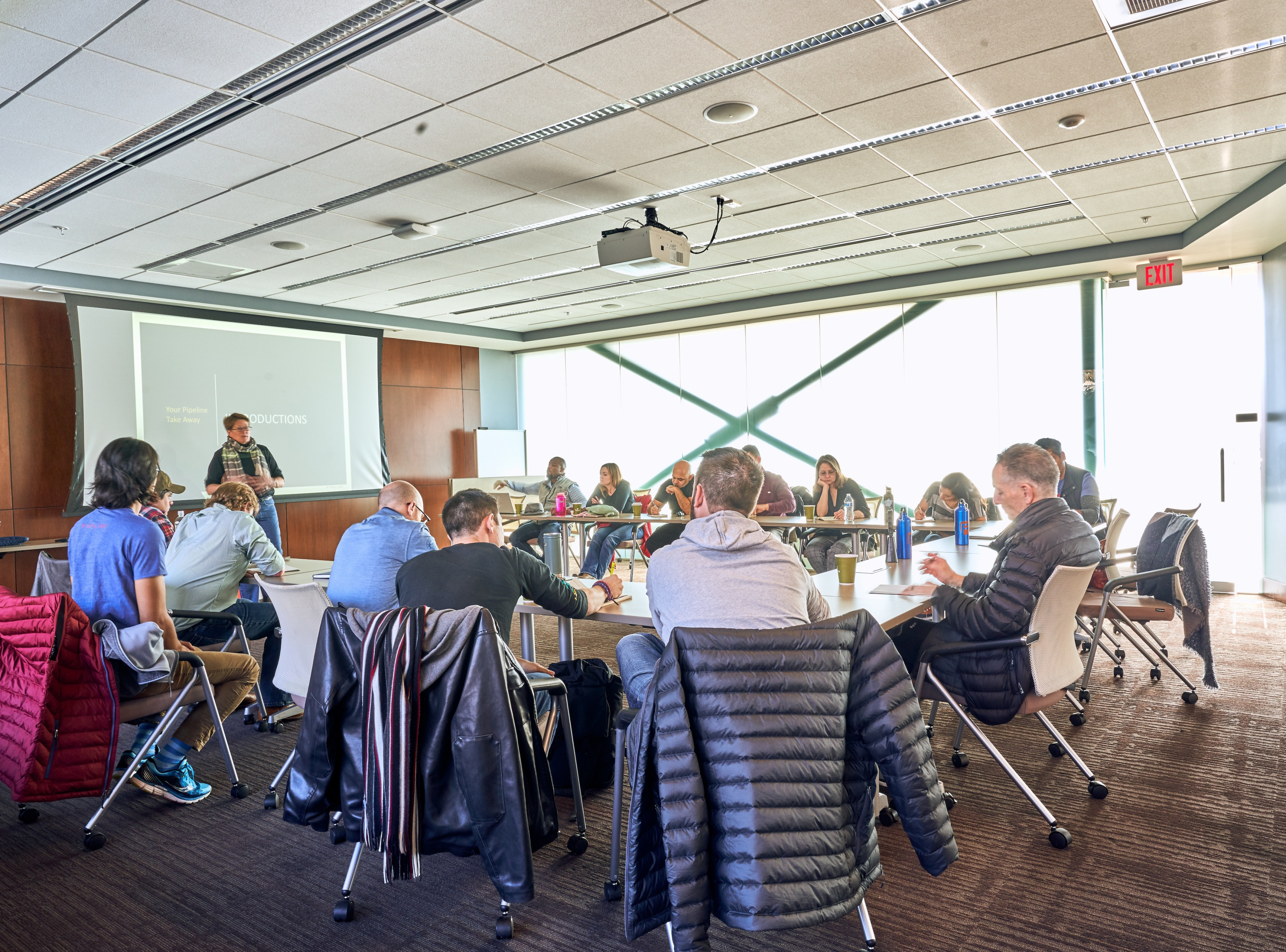 KU innovation park meeting presentation with presenter and participants